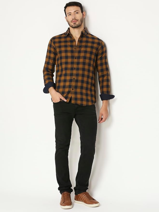 Tailored Gingham Check Slim Fit Shirt