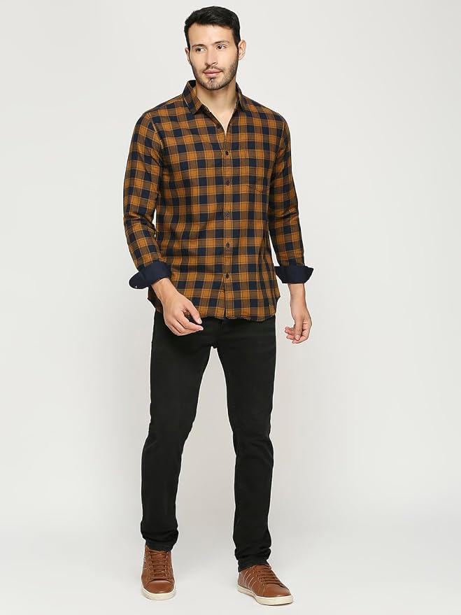 Tailored Gingham Check Slim Fit Shirt